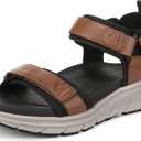 Vionic Mens Walk Max Wanderer Sandal Hazelnut Leather & Mesh 10.5 M