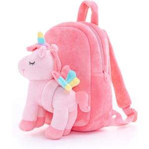 Lazada Unicorn Kids Backpack Stuffed Toy Toddler Backpacks Plush Backpack Pink 9.5"