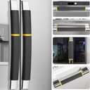 MRKG Refrigerator Handle Covers, Set of 6, Keep Your Kitchen Appliance Clean from Smudges, Drips, Food Stains, Oil. Fridge Handle Covers, Washable Without Fading or Cracking(Black)