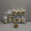 24 Pack 8 Oz Plastic Containers with Gold Lids, Clear Empty BPA Free and Refillable Cosmetic Jars Travel Containers for Creams, Lotion, Bath Salts, Sugar Scrub, Slime, Lip Scrub, Makeup (8 Ounce)