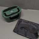 Green Electric Lunch Box Food Heater 80W Heated LunchBox for Adults, 12V 24V 110V 220V Lunch Warmer Portable for Work Car Truck Jobsite Work with 304 Stainless Steel Container Christmas Gift