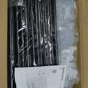 83 Inch Wide Portable Closet Wardrobe, Clothes Storage Rack Organizer with Cover, 5 Clothes Hanging Rods and 10 Storage Shelves, Black