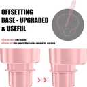 Upgraded Car Cup Holder Expander Adapter with Offset Adjustable Base, Compatible with Yeti 14/24/36/46oz Ramblers, Hydro Flasks 32/40oz, Other Large Bottles Mugs in 3.5"-4.0", Pink 1 Pack