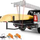 Truck Bed Extender Hitch Mount, 2 in 1 Design Foldable Kayak Hitch Extender, 800 lbs Load Capacity Tailgate Hitch Extension for Pickup Trucks & SUVs for Kayak Ladder, Canoe, Pipes, Lumber Rack