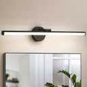 KAISITE Bathroom Vanity Light - 30 Inch Black Dimmable Modern LED Light Fixture Over Mirror