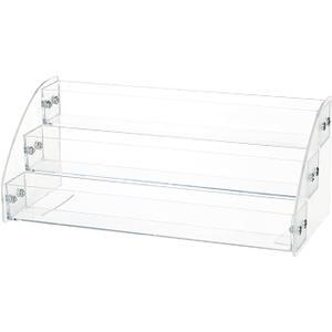 Medicine Organizer 3-Tier Pill Bottles Holder Rack Acrylic Display Sealed Vials Organizer for Medicine Bottles Oval Pharmacy Plastic Bottles Empty Pill Bottles Medication Bottles Supplements Vitamins