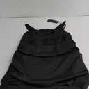 Womens Plus Size Sexy Ruched Bodycon Dress Sleeveless Square Neck Club Party Dresses (3X-Large Plus, Black)