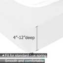 Box Spring Cover Queen Size - Jersey Knit & Stretchy Wrap Around 4 Sides Bed Skirt for Hotel & Home - Queen/Queen XL, White
