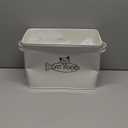 Large Dog and Cat Food Storage Container, Farmhouse Pet Food Storage Containers with Lid and Dry Food Scoop, Durable Airtight Cat Container 12-13 lbs Capacity, Great Gift for Pet Owners