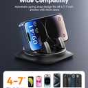 360 Degree Rotation Dashboard Phone Holder for Car, Anti-Slip Grips & One-Hand Operation Car Cell Phone Mount with Adjustable Spring Clip, Compatible with iPhone Samsung All Smartphones