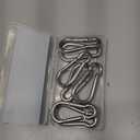 304 Stainless Steel Carabiner Clips, 【NO Rust】 1360lbs Heavy Duty Carabiners, 2.36 inch D-Ring Snap Hook Keychain Spring Clips for Gym, Pet leashes (7PCS 304 Stainless Steel Clips)