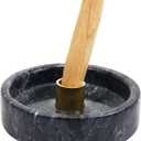 Wadayu Handmade Natural Marble Incense Holder for Sticks and Cones-with 9 Holes, Multi-Functional Incense Burner Holder for Incense Sticks and Cones, Perfect Home Decor (Black Marble, 4.7inch)