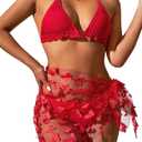 Ekouaer Sarong Coverups for Women Beach Wrap Skirt Chiffon Swimsuit Coverup for Swimwear, S-XXL