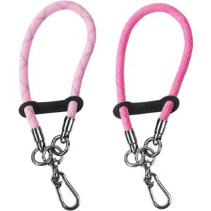 AULEEP Pink Phone Wrist Strap 2 PCS, Anti Theft Smartphone Lanyard Wrist for Case Digital Camera, Cell Iphone Charm for Women Girls