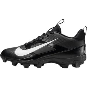 Nike Alpha Menace 4 Shark Football Cleats (Wide) (FQ3875-002, Black/Metallic Silver)