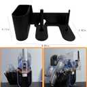 3-in-1 Side-Mounted Cup Organizer for Ninja Slushie Machine FS299/FS300/FS301,Side-Mounted Holder for Cups, Lids & Straws,Storage Accessories for Ninja Slushie Machine (Black)