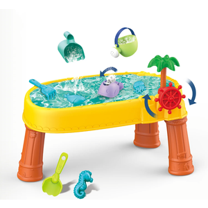 BELLOCHIDDO Water Table for Toddlers 1-3 - Sand and Water Table for Kids Ages 4-8, Outdoor Toys Backyard Beach Activity Sensory Play with 15 Accessories, Summer Gift for Girl Boy 3 4 5 6 7 8