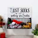 Bnesi Lost Socks,Laundry Room Organization, Farmhouse Laundry Room Decor And Accessories Of Tidying Socks,Rustic Wooden Laundry Sign Wall Decor (style1 black)