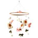 Baby Crib Mobile for Boys and Girls, Floral Mobile for Crib, Butterfly and Flower Nursery Decor, Crib Hanging Toy for Newborn