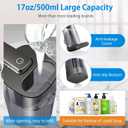 Automatic Liquid Soap Dispenser, Rechargeable, Touchless, 17oz/500ml with 4 Adjustable Soap Levels, Wall Mount & Waterproof, Liquid Hand/Dish Soap Dispenser for Bathroom Kitchen