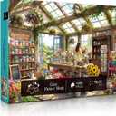 Cozy Flower Shop Puzzles for Adults 1000 Pieces,Challenging Jigsaw Puzzles for Adults,Difficult Impossible Puzzle for Family Game Night,Puzzle with Letters on Back,Recycled Paper Jigsaw Puzzle