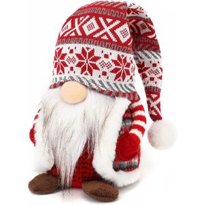 OIMIMY Gnome Christmas Decorations Ornaments Santa Swedish Nordic Tomte Elf Stuffed Dwarf Thanksgiving Valentines Birthday Christmas Gnomes Plush Decor for Home Tiered Tray Tabletop