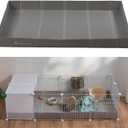 Corrugated Plastic Guinea Pig Cage Liner 55x28x3.9inch for 4x2 14inch Panels Grids Rabbit CNC Cage Liner