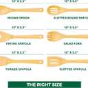 2 x Freshware Bamboo Wooden Utensils Set for Kitchen, 6-Piece, Wooden Spoons for Cooking, Cooking Utensils Set Includes Wood Spoons and Spatula, Utensil Sets for Kitchen Essentials