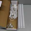 ASOKO Under Cabinet Led Light Plug in, Dimmable Daylight White 4500K, 3 Pack 12 inch Linkable Led Under Counter Lights for Kitchen, Shelf, Workbench, Cupboard, ETL Listed Plug 24V, UNO-LK 4500K