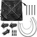 Replacement Fan, 3PC Lid/Door Switches and Wires Kit for Masterbuilt Gravity Series 560/800/1050 Digital Charcoal Grill + Smoker, Include Parts 9904190040 Fan, 9904190041 Switches, Wiring kit
