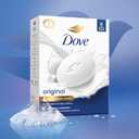 Dove Beauty Bar Soap Original 8 Count for Soft, Smooth Skin, with 1/4 Moisturizing Cream 3.75 oz