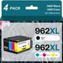 962XL Ink Cartridges Combo Pack Compatible for HP 962 Ink Work with HP OfficeJet Pro 9015 9020 9010 9025 9019 Printers(4 Pack)