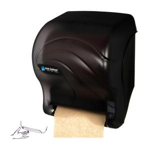 San Jamar Ocean Essence Tear-N-Dry Paper Towel Dispenser, Storage Solution for Bathroom and Kitchen, 14.44" x 11.75" x 9.13", 1 Count, Black Pearl