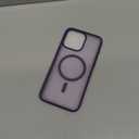 SUPFINE Magnetic for iPhone 15 Pro Max Case (Compatible with MagSafe) (Military Grade Drop Protection) Slim Translucent Matte Shockproof with Anti-Fingerprint Phone Case, Dark Purple