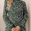 BLENCOT Long Sleeve Tops for Women Crewneck Leopard Print Casual Blouse Trendy Fall Sweatshirt Graphic Tunic Winter Clothing