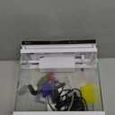 Fish Tank Aquarium, 2.2 Gallon Smart Fish Aquarium Kits with Auto Feeder, Silent Water Pump, Temperature Display, Smart Humidifier & 7-Color Lighting, for Office & Home - White