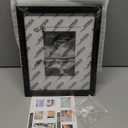 Egofine 8x10 Picture Frames Set of 4, Made of Solid Wood Covered by Plexiglass 4x6 and 5x7 with Mat or 8x10 without Mat, for Table Top Display and Wall Mounting Photo Frame Black