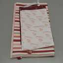 Gather & Knot Drawstring Christmas Gift Bags | 20" Large 16" Medium | Pink Fa La La | Premium Canvas | Reusable Fabric Wrap for Holidays | Mix & Match Set