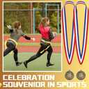 Ecally 21 Pcs Flag Football Medals 2'' Football Award Medals with Neck Ribbons Cheer Sport Team Trophy for Students Competition Party Participation Winner Prize Gift Favors