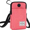 HOTEMIA Cell Phone Purse Waist Pack Bag Travel Crossbody Bag Wristband Sport Armband Wallet with Removable Shoulder Strap (Pink)