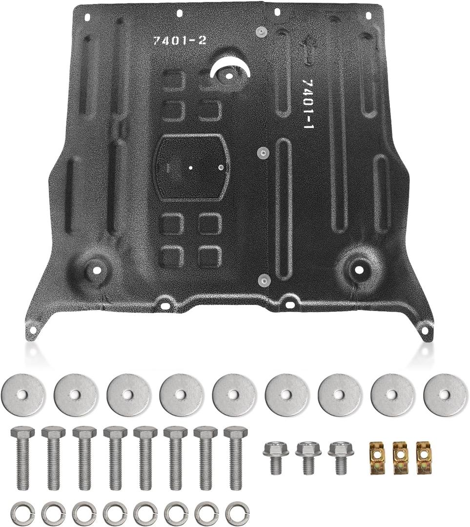 Front Skid Plate Compatible with Tesla Model 3 2017-2025 & Tesla Model Y 2020-2025 Under Engine Guard Cover Splash Shield Cover Chassis with Install Accessories