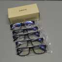 Gaoye Professional Reading Glasses for All Day - Computer Readers with Blue Light Protection - Value Pack (B1-5 Pack Light Black)