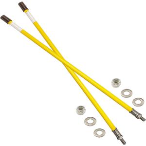 Snow Plow Blade Markers Guides Kit 24''304 Stainless Steel Vertical Stud Mount Joint Never Break Never Rust High Visibility Fit for Boss Western plows and More (Yellow)