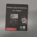 Wireless CarPlay Adapter, 2025 Upgraded 2-in-1 Mini Size CarPlay & Android Auto, Convert Wired to Wireless with USB & Type-C, Plug & Play, Stable Control & No Delay Car Play with iPhone & Android