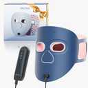 Red Light Therapy for Face, 280 LEDs Infrared Light Led Face Mask Light Therapy for Facial Skin Care, Ultra-Soft Led Mask Light Therapy for 4 Modes with Eye Protection, 3000mAh Battery (Blue)