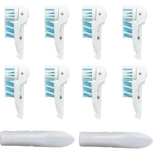 Sensitive Replacement Toothbrush Heads Compatible with Oral-B Cross Action Power 3733 4732, Rotating Powerhead and Crisscross Bristles (White)