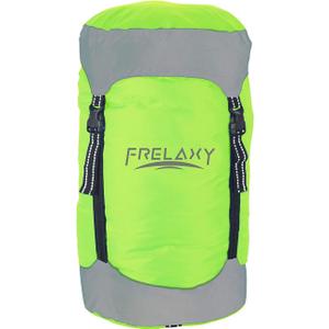 Frelaxy Compression Sack, 40% More Storage! 11L/18L/30L/45L/52L Compression Stuff Sack, Water-Resistant & Ultralight Sleeping Bag Stuff Sack - Space Saving Gear for Camping, Hiking (Large, Neon Green)