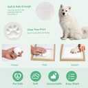 Lewrwet Dog Paw Print Kit with Fur Keepsake Keychain, Clay Paw Impression for Dogs, Easy DIY Pet Memorial Gift, Personalized Puppy Paw Print Ornament for Dog Lovers