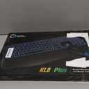 Wireless Keyboard and Mouse Backlits, Wrist Rest, LED Mouse, Rechargeable Ergonomic Keyboard with Phone Holder, Silent Light Up Combo for Computer, Mac, PC, Laptop, Chromebook (Black)