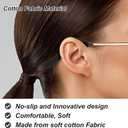 ANATTASOUL 5 Paris Anti-Slip Elastic Comfort Eyeglasses Temple Tips Sleeve, Fabric Glasses Ear Grip, Soft and Well-Fitting Glasses Ear Cushion, Knitting Eyeglass Ear Grips, Glasses Accessories